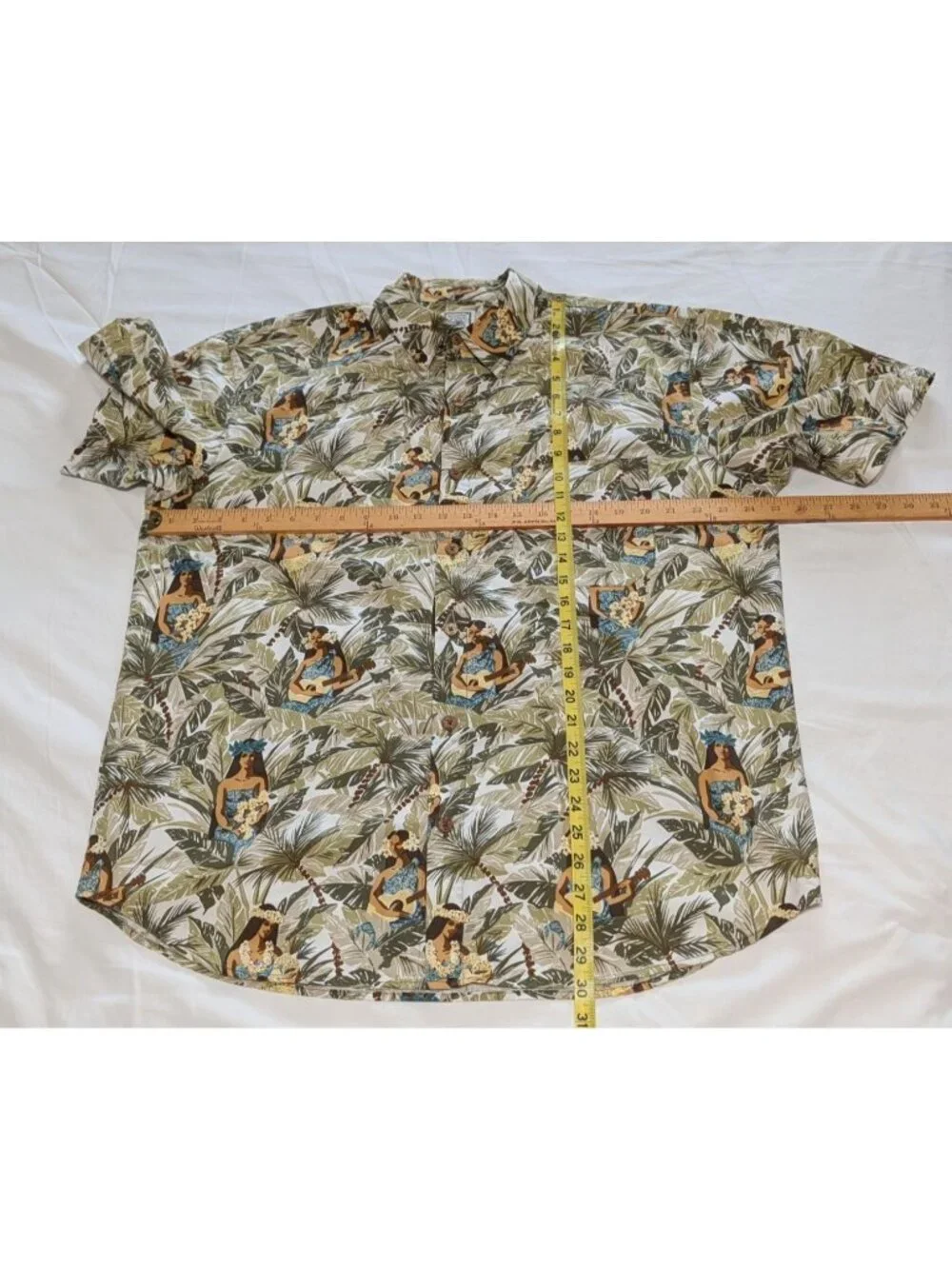 Roundtree & Yorke Mens Hawaiian Button-Up Shirts Lg 100% Cotton Tropical Floral - Picture 16 of 16